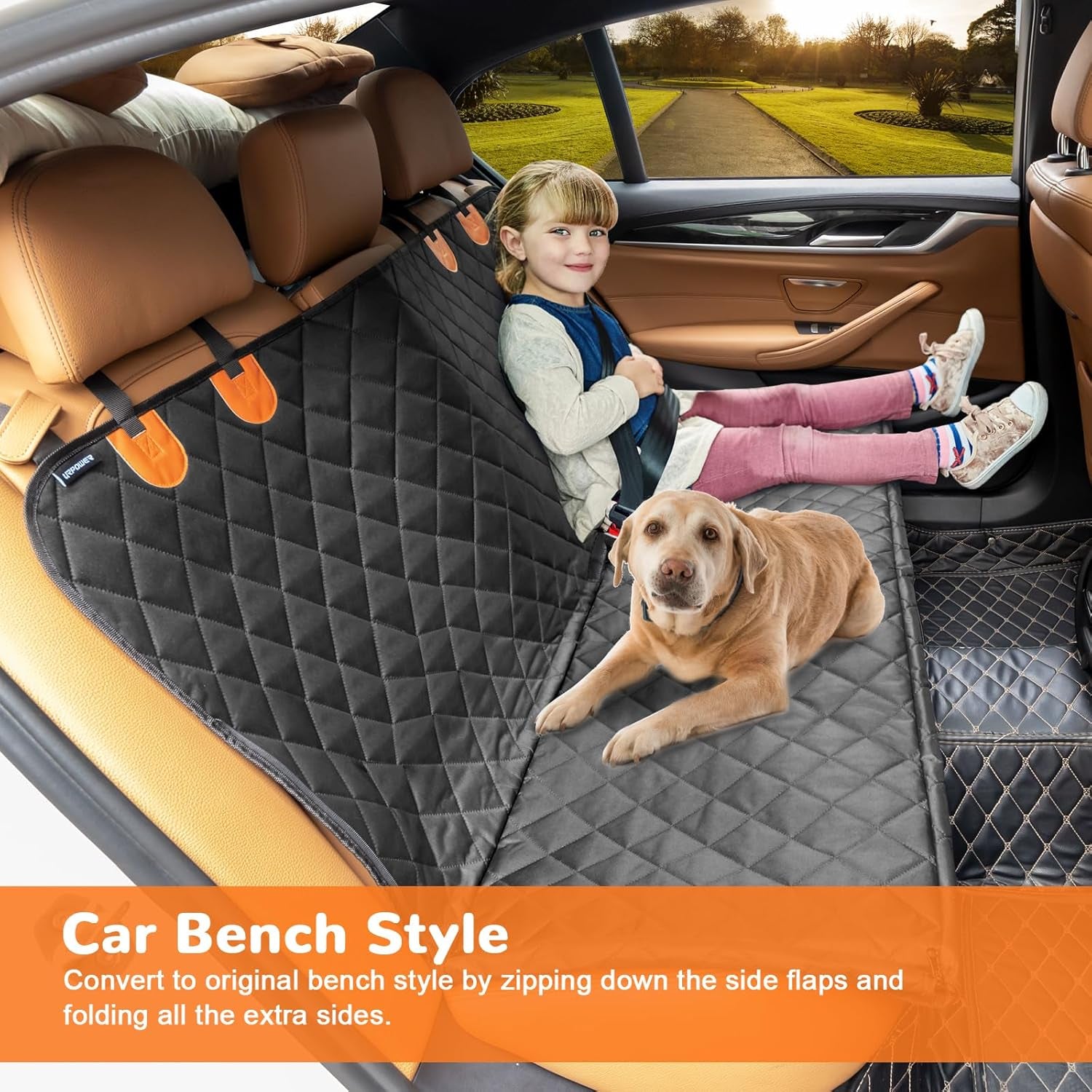 Premium Waterproof Dog Car Seat Cover - Heavy-Duty Scratch-Resistant Hammock for Cars, Trucks, and SUVs - Non-Slip and Durable Protection for Pets