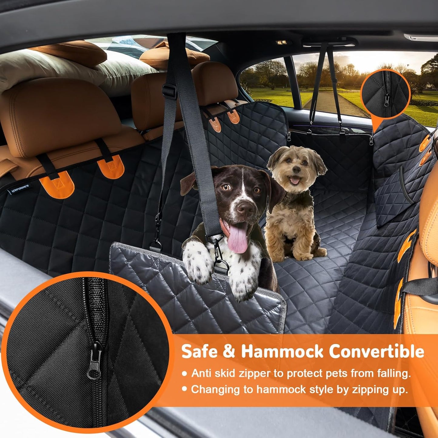 Premium Waterproof Dog Car Seat Cover - Heavy-Duty Scratch-Resistant Hammock for Cars, Trucks, and SUVs - Non-Slip and Durable Protection for Pets