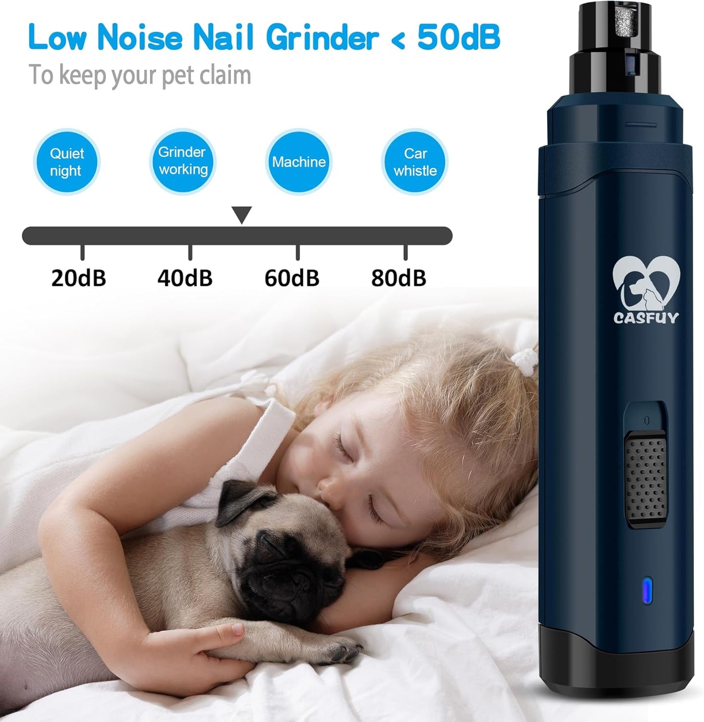 Paw-some Nail Zapper 2000 - The Electric Paw-dicure Machine That Turns Your Furry Friend's Claws from Talons to Tidy! (Now in Stylish Dark Blue)