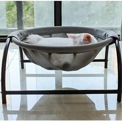 Premium Breathable Cat and Dog Hammock Bed - Ideal for Indoor and Outdoor Use, Easy to Assemble, 16.9" x 16.9" x 9.5"