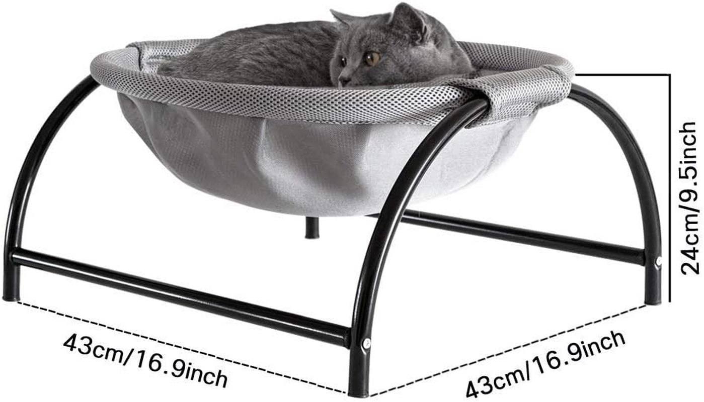 Premium Breathable Cat and Dog Hammock Bed - Ideal for Indoor and Outdoor Use, Easy to Assemble, 16.9" x 16.9" x 9.5"