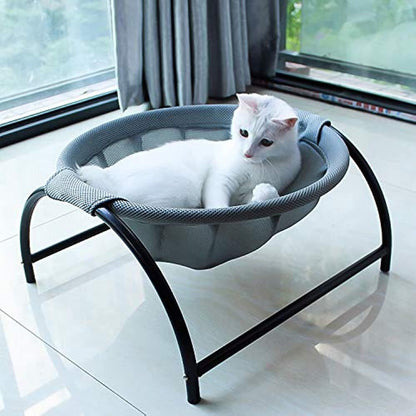 Premium Breathable Cat and Dog Hammock Bed - Ideal for Indoor and Outdoor Use, Easy to Assemble, 16.9" x 16.9" x 9.5"